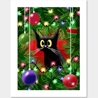 The Cat and the Christmas Tree Posters and Art